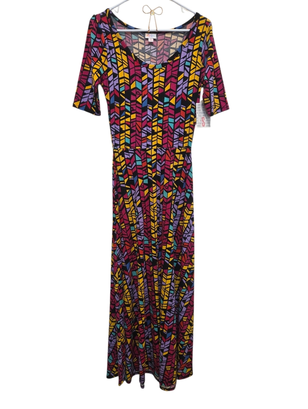 LuLaRoe Colorful Geometric Pattern Maxi Dress